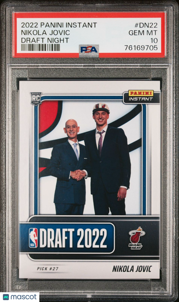 2022 Panini Instant Draft Night #DN22 NIKOLA JOVIC PSA Gem Mint 10