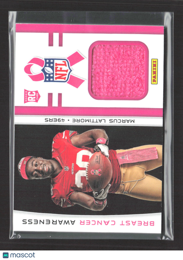 2013 Panini Breast Cancer Awareness Marcus Lattimore #BCA9 RC Breast Cancer Awareness Pink Jersey Patch