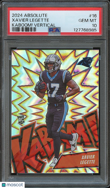 2024 Panini Absolute Xavier Legette #16 [Base] Rookie Insert PSA 10