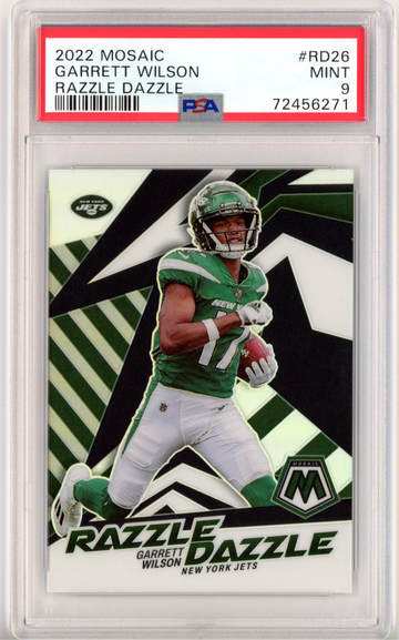 2022 Panini Mosaic Razzle Dazzle RD26 Garrett Wilson PSA 9