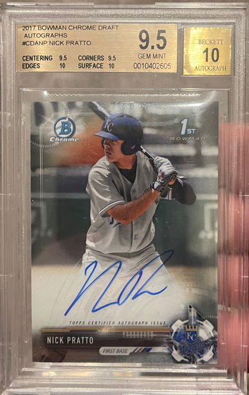 2017 Bowman Draft Nick Pratto auto True Gem 