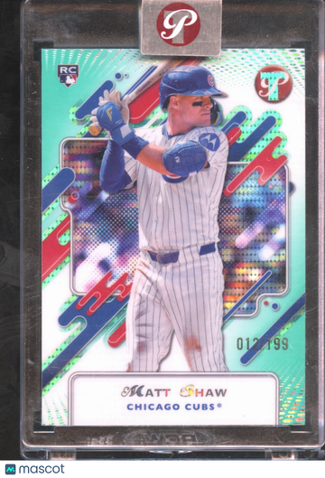 Matt Shaw 2025 Topps Pristine RC Green Refractor /199 Chicago Cubs