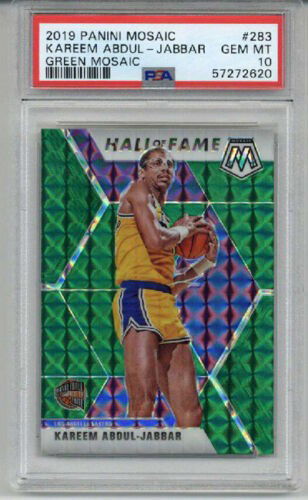 2019 PANINI MOSAIC GREEN #283 KAREEM ABDUL JABBAR CARD LAKERS PSA 10
