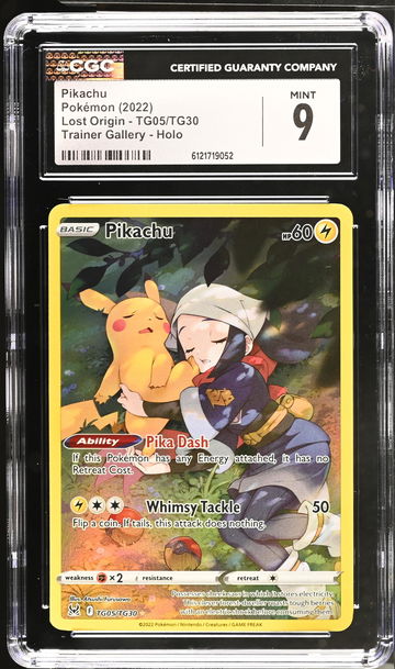 2022 Lost Origin #TG05/TG30 Pikachu Trainer Gallery - Holo CGC 9