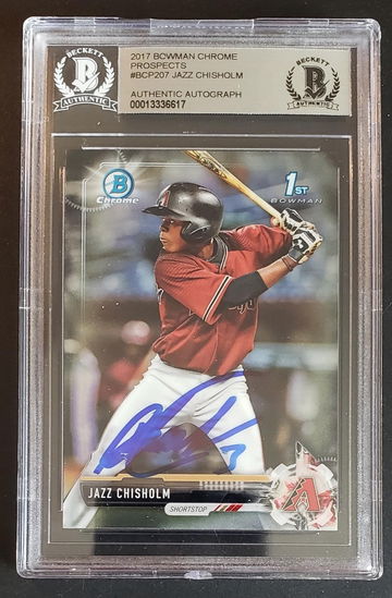 Jazz Chisholm Autographed 2017 Bowman Chrome 