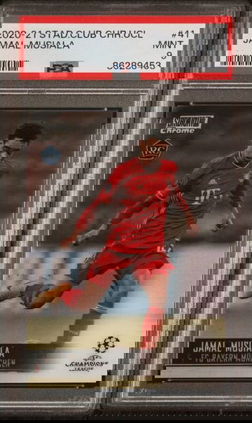 2020-21 Topps Stadium Club Chrome UEFA JAMAL MUSIALA RC #41 PSA 9