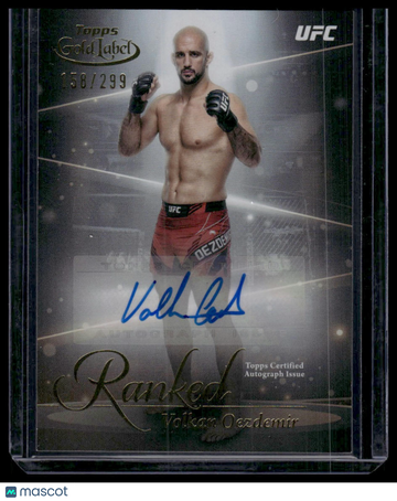 2024 Topps Gold Label UFC Volkan Oezdemir #RIK-VOE Ranked Ink Autographs AU