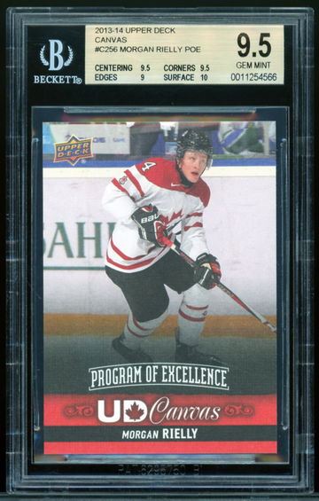 2013-14 Upper Deck Canvas #C256 Morgan Rielly POE BGS 9.5 Gem-Mint
