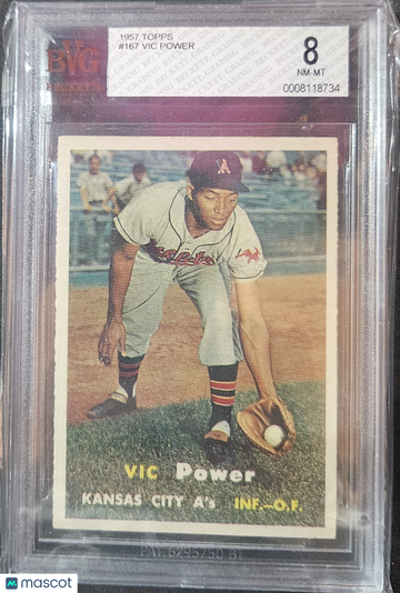 1957 Topps Vic Power #167 BVG 8