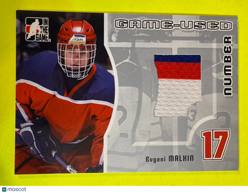 2005-06 In the Game Heroes and Prospects Evgeni Malkin #GUN-49 Game Used Number /30