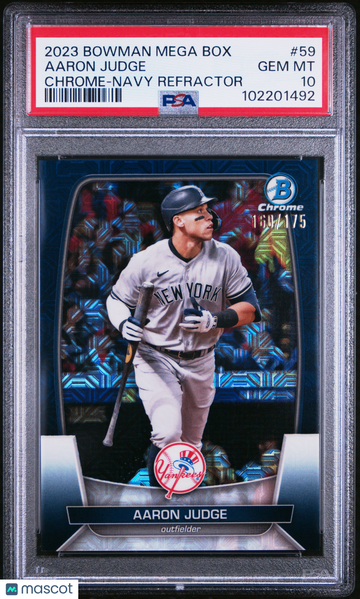 2023 Bowman Mega Box Chrome Aaron Judge #59 Navy Refractor /175 PSA 10
