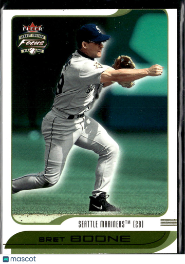 Bret Boone 2002 Fleer Focus Jersey Edition Seattle Mariners