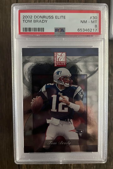 2002 Donruss Elite Brady PSA 8