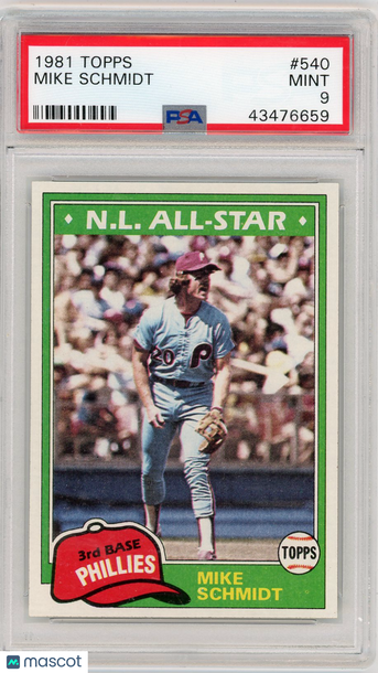 1981 Topps Mike Schmidt #540 PSA 9