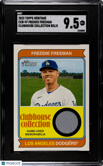 2023 Topps Heritage Freddie Freeman #CCR-FF Clubhouse Collection Relic SGC 9.5