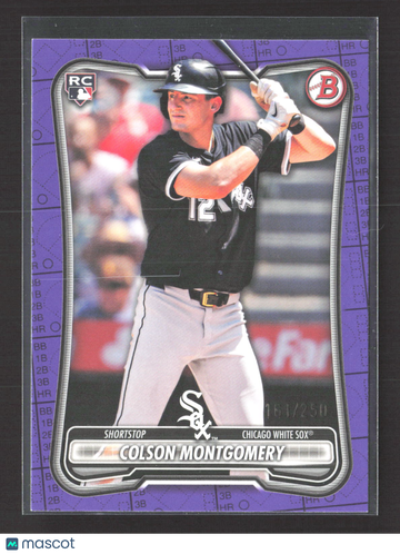 2024 Bowman Colson Montgomery #68 Purple Paper RC 161/250