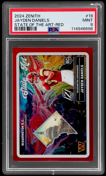 2024 Panini Zenith Jayden Daniels State Of The Art Red PSA 9