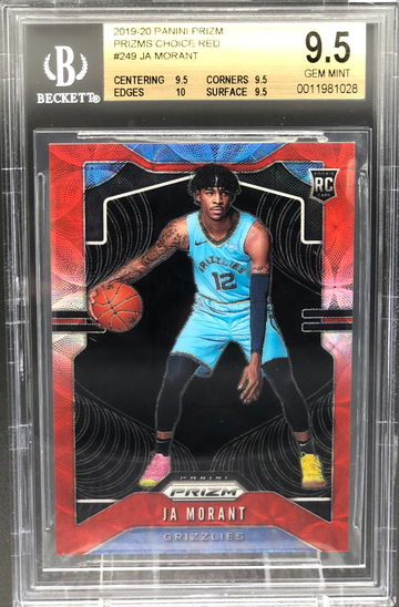 Ja Morant 2019 Prizm #249 Choice Red BGS 9.5