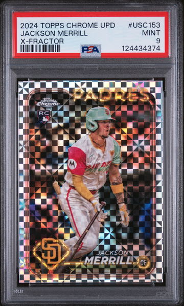 2024 Topps Chrome Update Xfractor Jackson Merrill #USC153 PSA 9