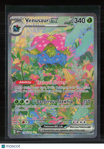 2023 Scarlet & Violet 151 Venusaur EX Holo Secret Rare SAR #198/165