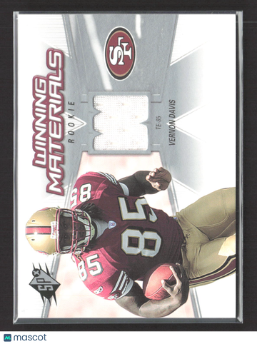 2006 Upper Deck SPx Winning Materials Vernon Davis #WMR-VD Memorabilia Jersey