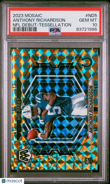 2023 Panini Mosaic NFL Debut Anthony Richardson #ND5 Tessellation PSA 10