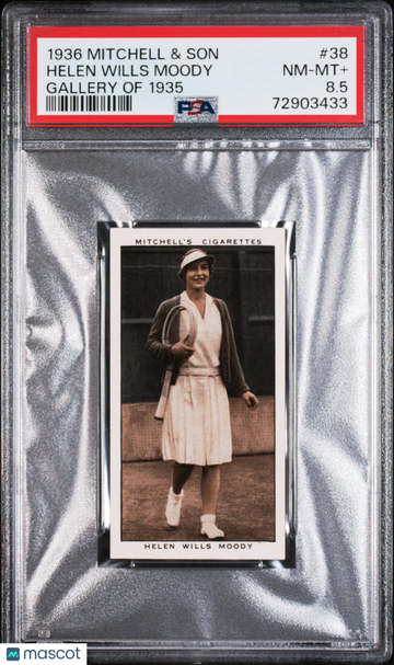 1936 Mitchell & Son Gallery Of 1935 Helen Wills Moody #38 PSA 8.5