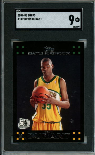 KEVIN DURANT 2007 Topps #112 SGC 9 MINT Rookie