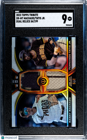 2023 Topps Tribute Machado Tatis JR. #DR-MT Dual Relics SGC 9