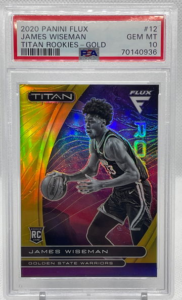 2020-21 Panini Flux JAMES WISEMAN RC Titan Gold 2/5 PSA 10 POP 1