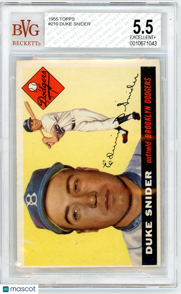 1955 Topps Duke Snider #210 BVG 5.5