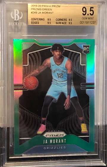 Ja Morant Prizm Green Quad 9.5's True Gem