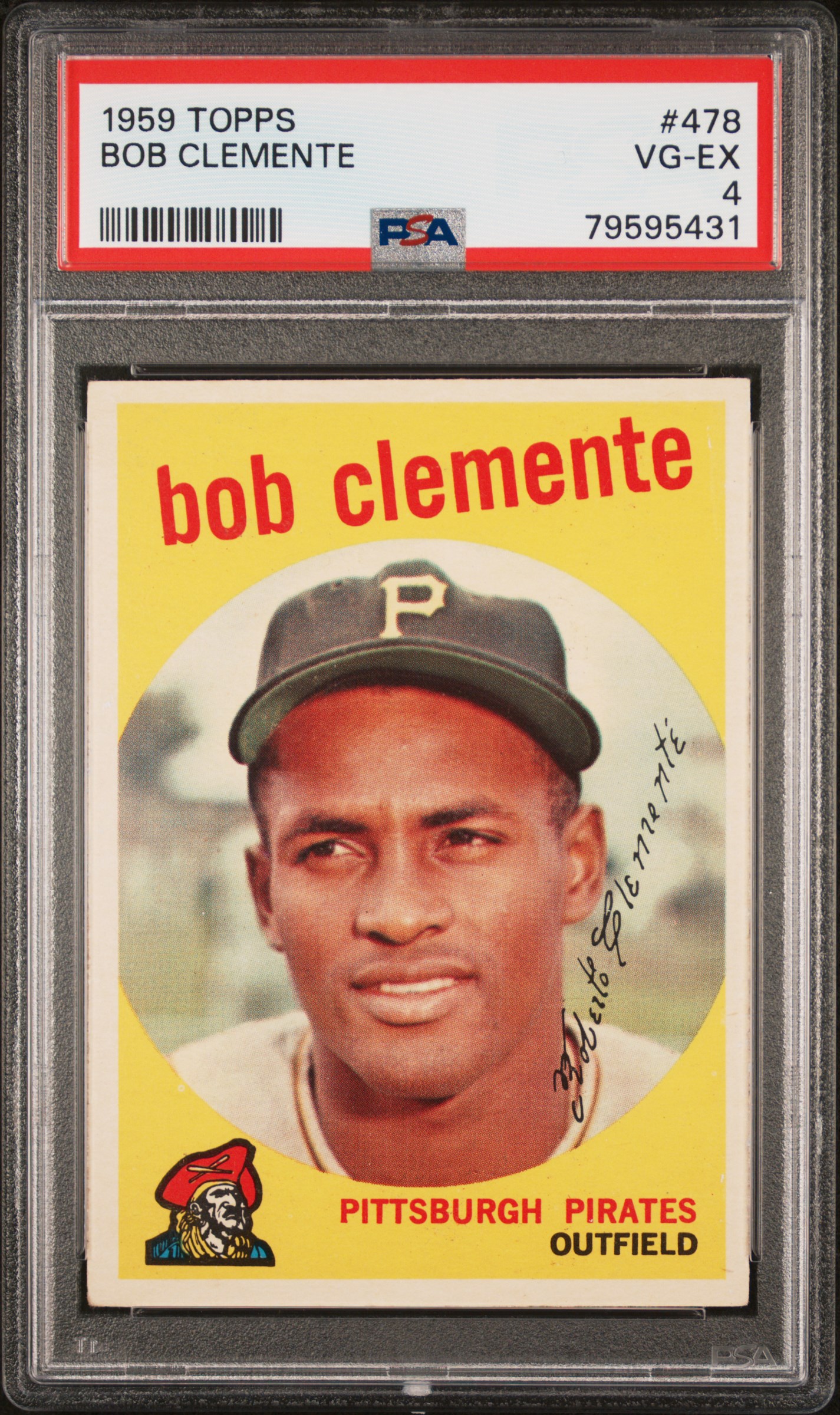 1959 Topps  #478 Bob Clemente  PSA 4