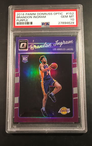 Brandon Ingram Optic Purple Rookie PSA 10