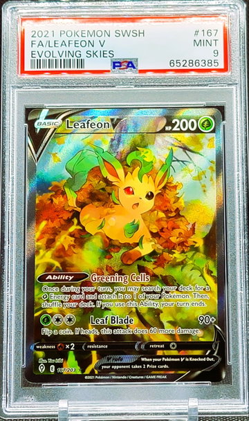 2021Pokemon SWSH / FA/ Leafeon V / Evolving Skies ALT ART