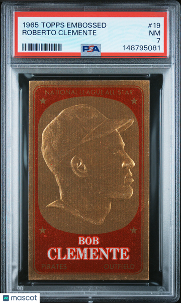1965 Topps Embossed Roberto Clemente #19 PSA 7