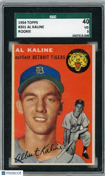 1954 Topps Al Kaline #201 SGC 3