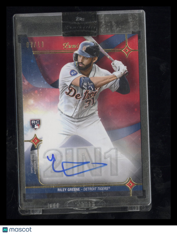 2023 Topps Luminaries Riley Greene #HK-RG1 Red /10 RC Rookie Auto Topps