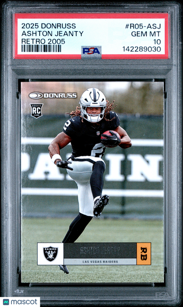 2025 Donruss Football Ashton Jeanty #R05-ASJ Retro 2005 PSA 10