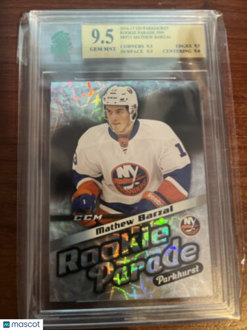 2016-17 Upper Deck Parkhurst Mathew Barzal Rookie MNT 9.5