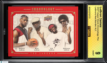 2007 Upper Deck Chronology The LeBrons LeBron James #LJ Red Border MBA 9
