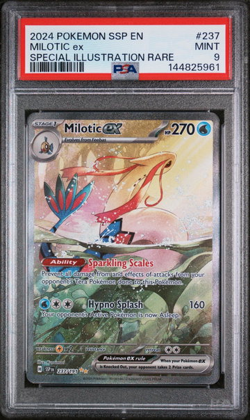 2024 Pokemon Scarlet and Violet Surging Sparks Special Illustration Rare Milotic Ex #237 PSA 9