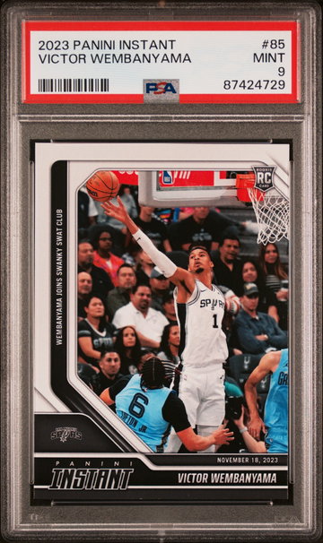 2023 PANINI INSTANT NBA VICTOR WEMBANYAMA #85 RC ROOKIE PSA 9