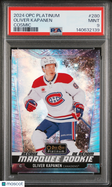 2024-25 O-Pee-Chee Platinum Oliver Kapanen #280 Cosmic /65 Rookie PSA 9