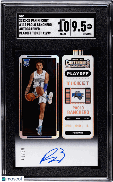 2022 Panini Contenders Paolo Banchero #112 Autograph Playoff Ticket SGC 9.5 Auto 10