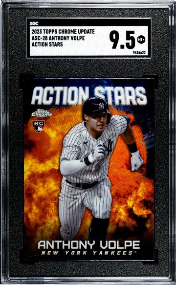 2023 Topps Chrome Update #ASC-28 Anthony Volpe Action Stars SGC 9.5