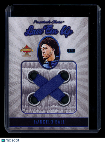2023 President's Choice Solitaire 2.0 Update Lace 'Em Up LiAngelo Ball /1 Game-Used Lace Memorabilia
