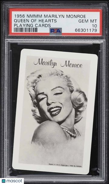 1956 Nmmm Marilyn Monroe Playing Cards Queen Of Hearts PSA 10
