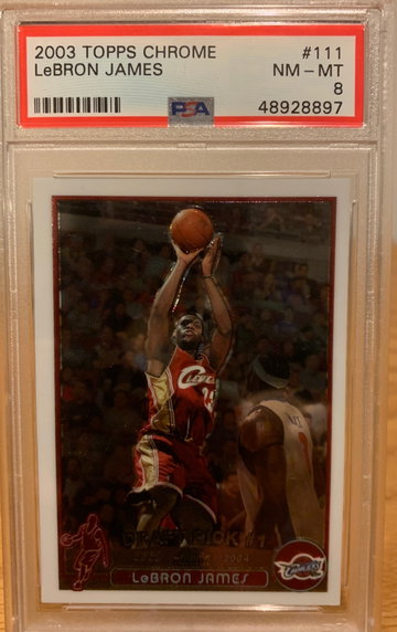 LeBron James PSA 8 Topps Chrome