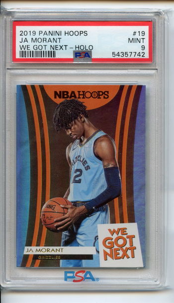 PSA 9 Ja Morant We Got Next Holo Prizm Hoops Rookie #19 2019 Mint RC